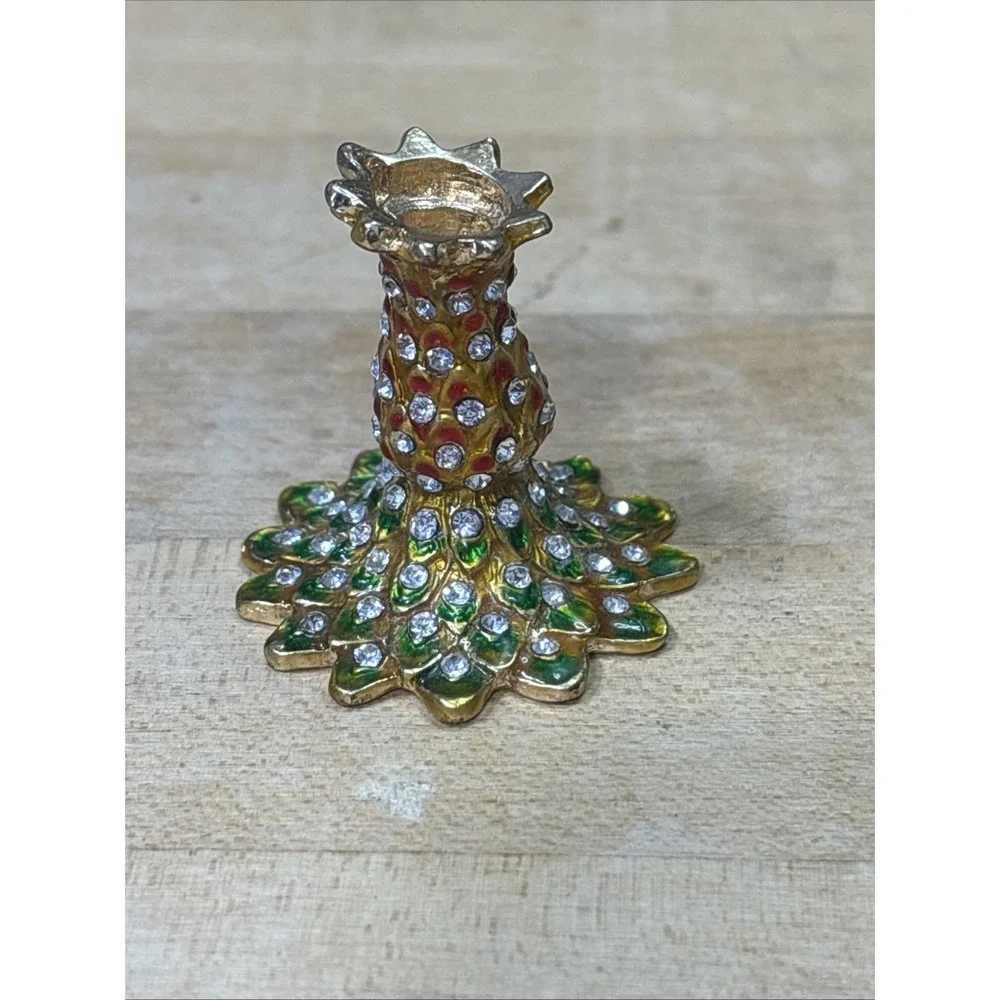 Pierre Lorren Faberge Egg Stand Crystal Enamel Gold Tone Replacement Base